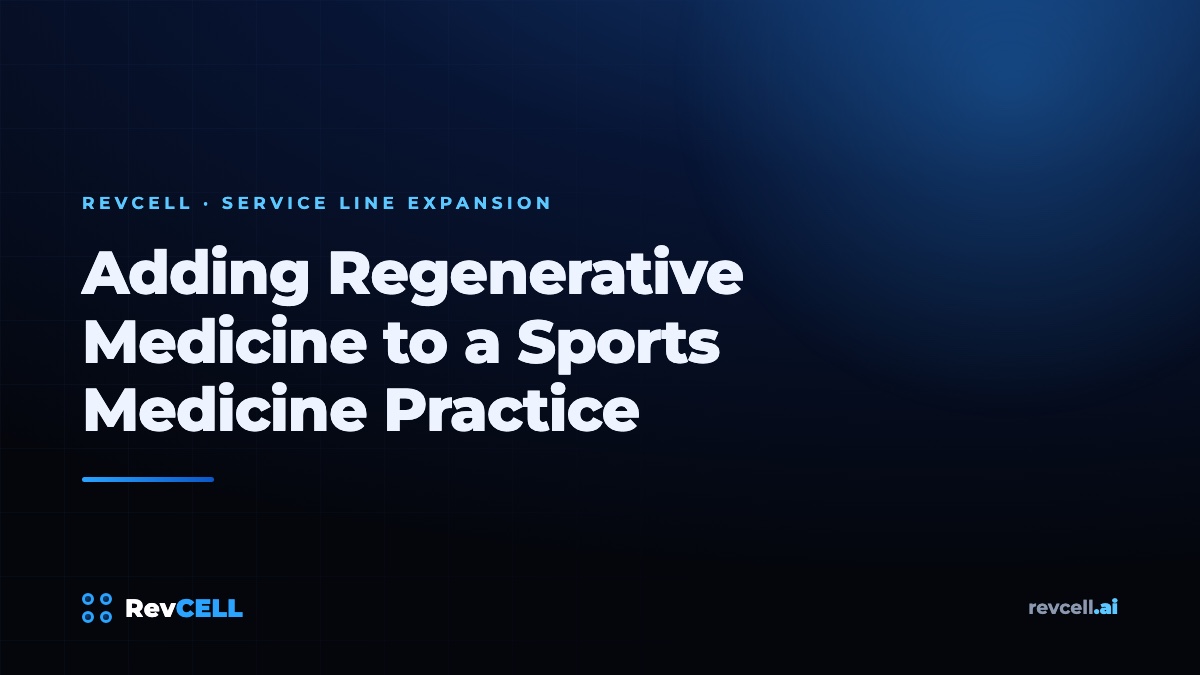 Adding Regenerative Medicine to a Sports Medicine Practice
