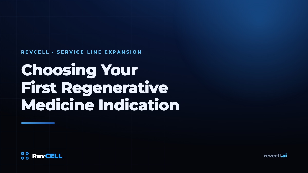 Choosing Your First Regenerative Medicine Indication