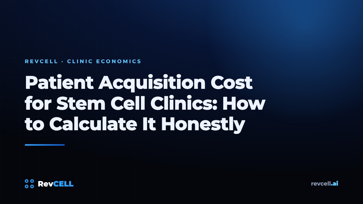 Patient Acquisition Cost for Stem Cell Clinics: How to Calculate It Honestly