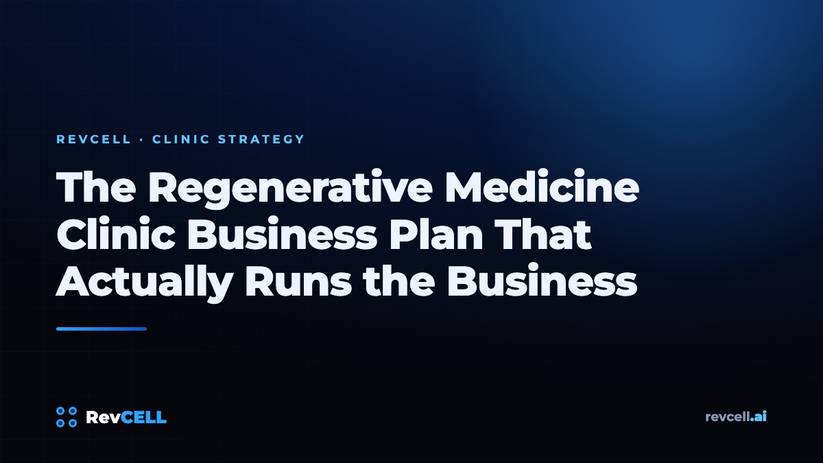 The Regenerative Medicine Clinic Business Plan That Actually Runs the Business